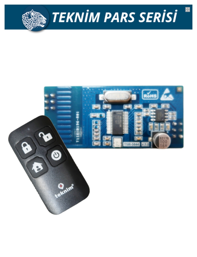 TEKNİM TSC-5717 KUMANDA ALICI MODÜL VE KUMANDA (TSK SERİSİ KEYPADLER İÇİN)