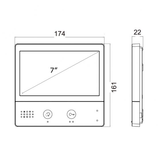 DX-471W 7” Full LCD Dokunmatik Monitör