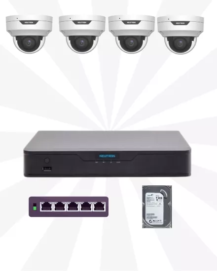 Neutron 4’lü 2MP IP Güvenlik Kamera Seti
