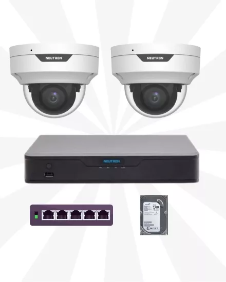 Neutron 2’li 2MP IP Kamera Seti – PoE Switch, NVR