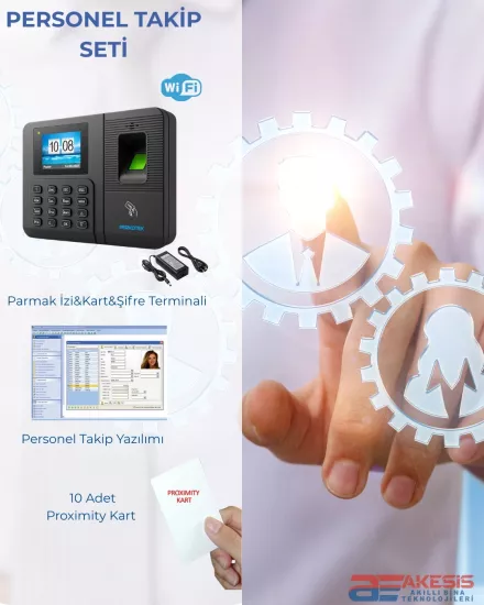 Parmak İzi Personel Devam Takip Sistemi Seti 